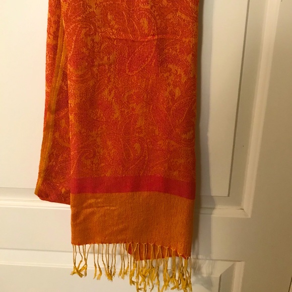 Accessories - Orange pashmina scarf